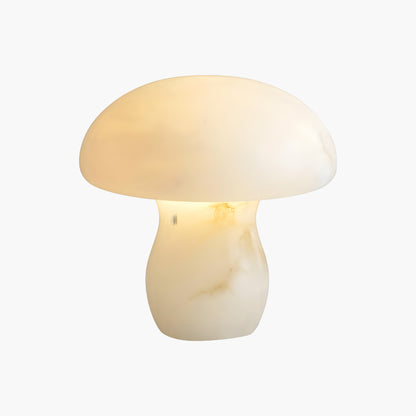 Alabaster Mushroom Modern Brass Table Lamp