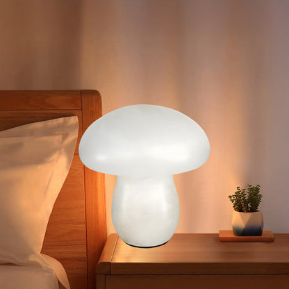 Alabaster Mushroom Modern Brass Table Lamp