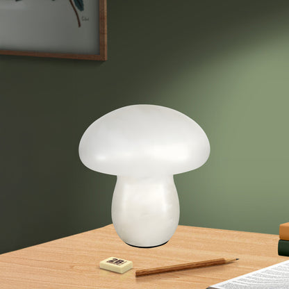 Alabaster Mushroom Modern Brass Table Lamp