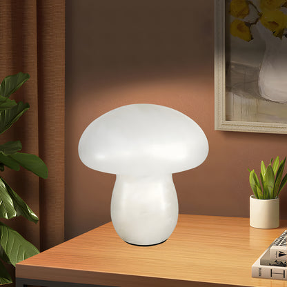 Alabaster Mushroom Modern Brass Table Lamp