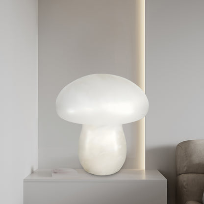 Alabaster Mushroom Modern Brass Table Lamp