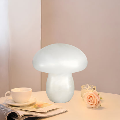 Alabaster Mushroom Modern Brass Table Lamp