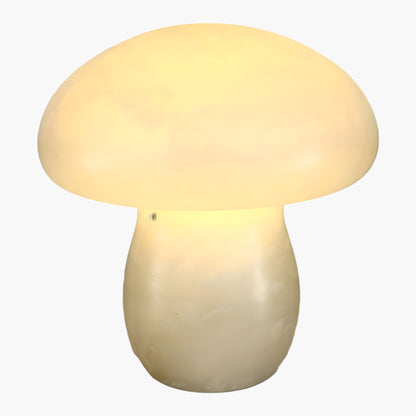 Alabaster Mushroom Modern Brass Table Lamp