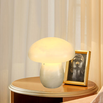 Alabaster Mushroom Modern Brass Table Lamp