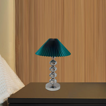 Aleisha Pleated Vintage Metal Table Lamp