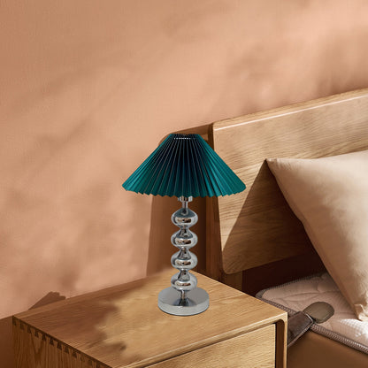 Aleisha Pleated Vintage Metal Table Lamp