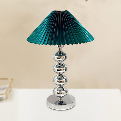 Aleisha Pleated Vintage Metal Table Lamp