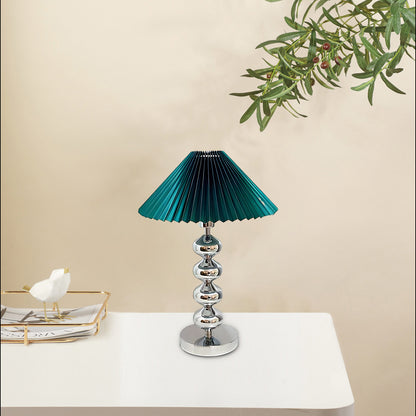 Aleisha Pleated Vintage Metal Table Lamp