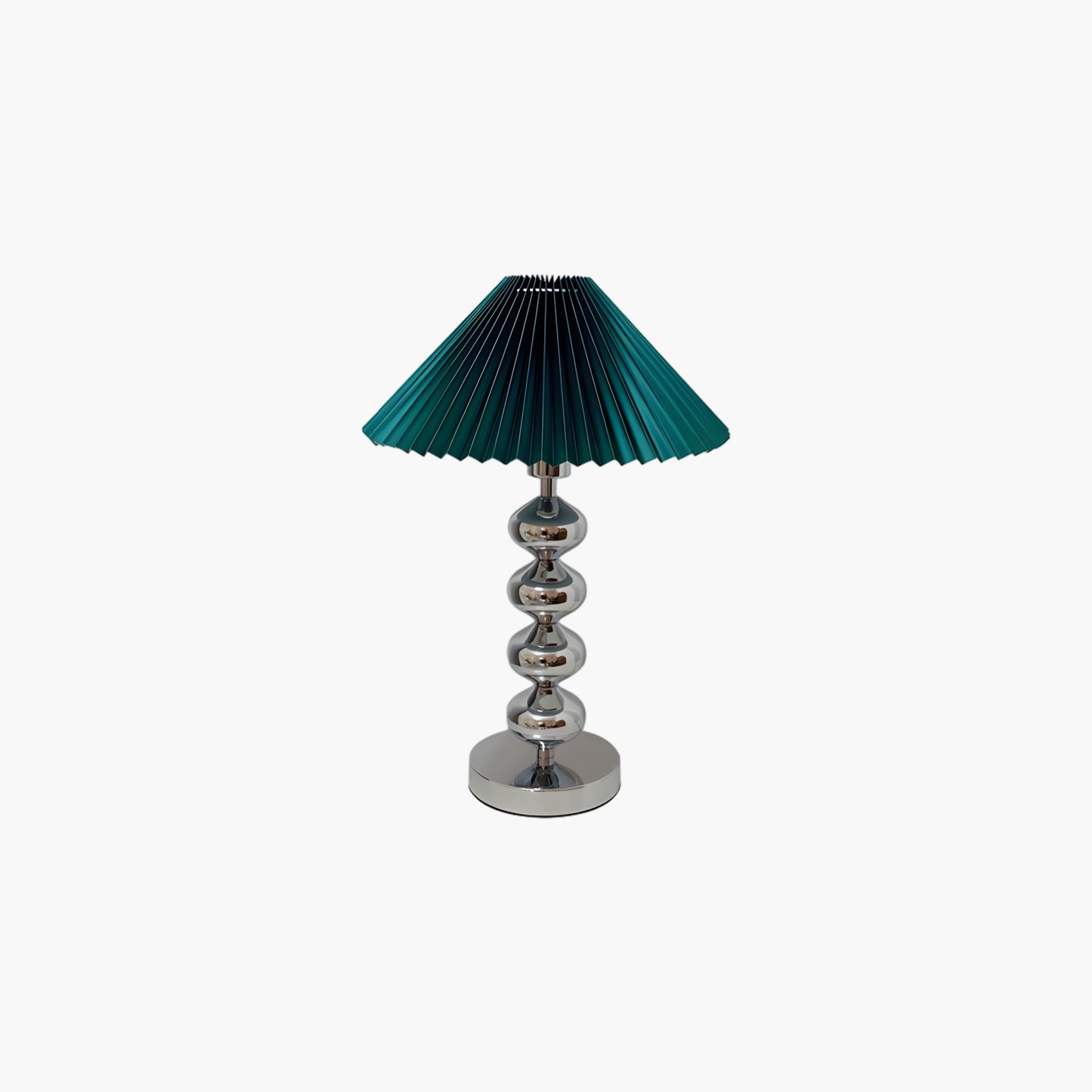 Aleisha Pleated Vintage Metal Table Lamp