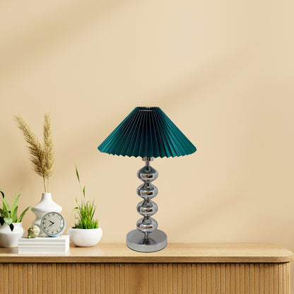 Aleisha Pleated Vintage Metal Table Lamp