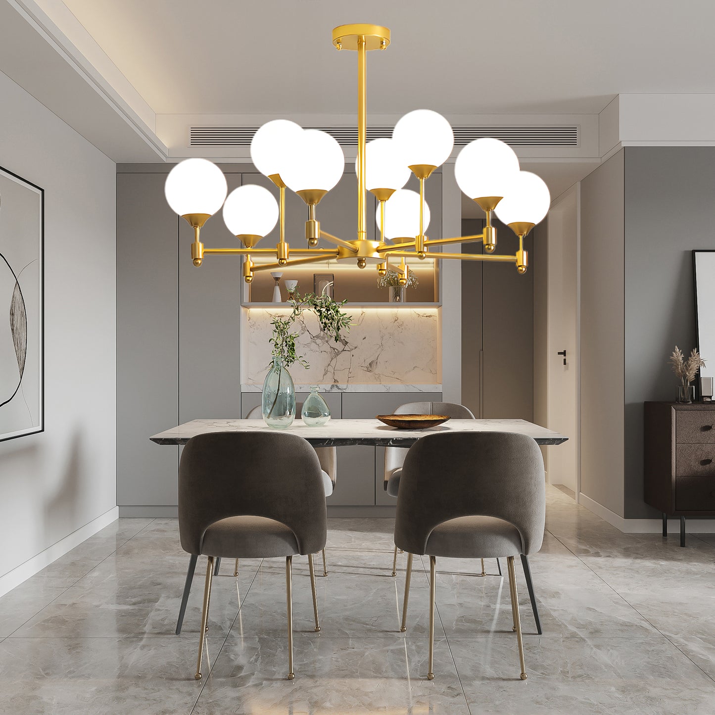 Alessio Globe Modern Crystal Chandelier