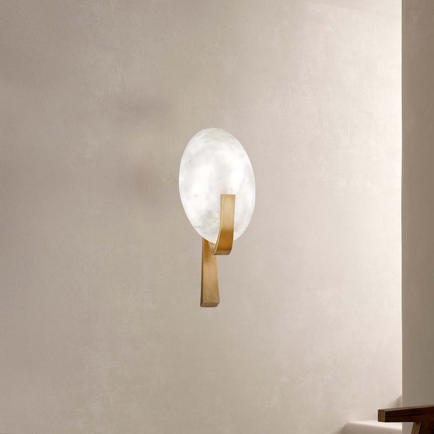 Alice Alabaster Classic Metal Wall Lamp