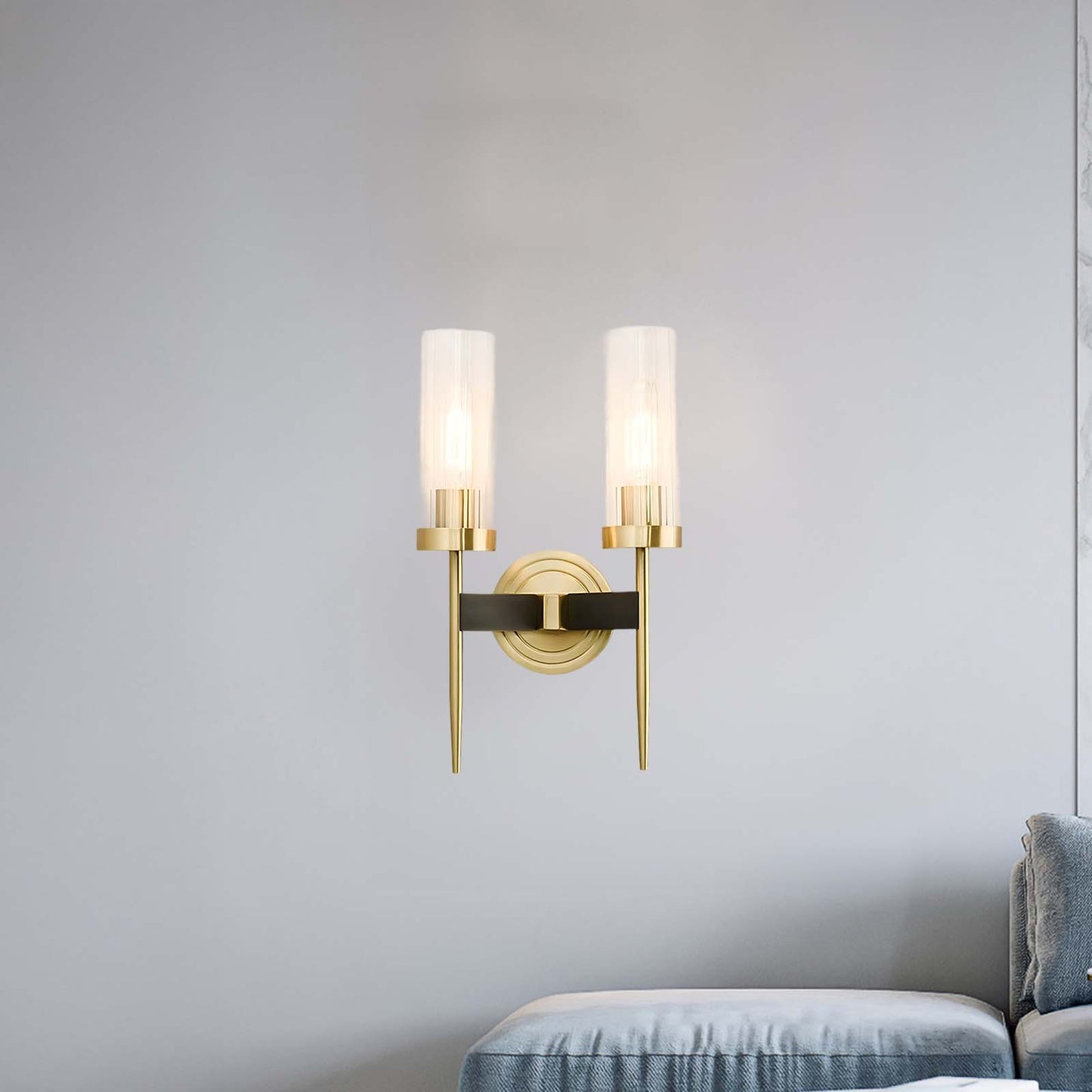 Alouette Art Deco Crystal Wall Light