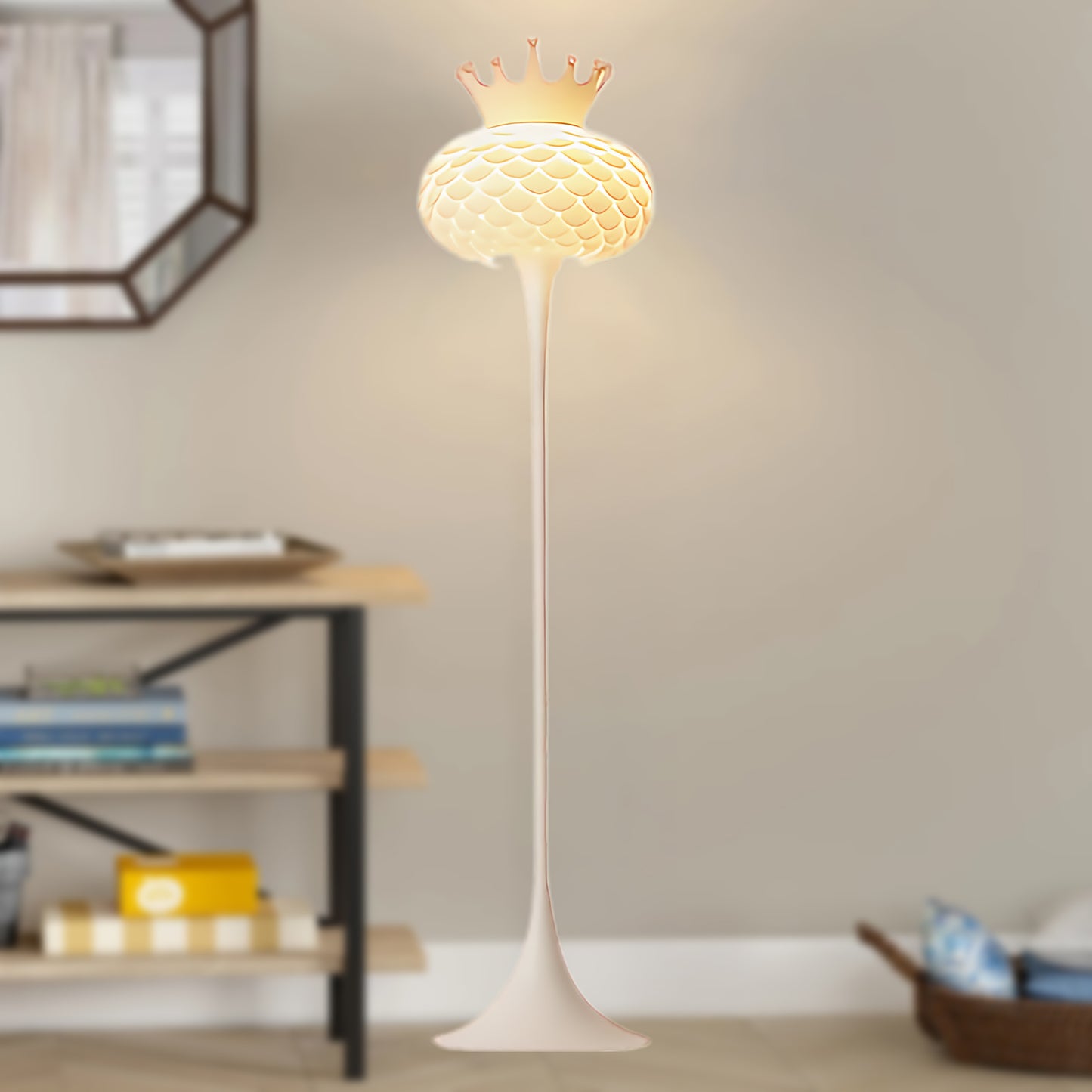 Aluvia Crown Eclectic Metal Floor Lamp