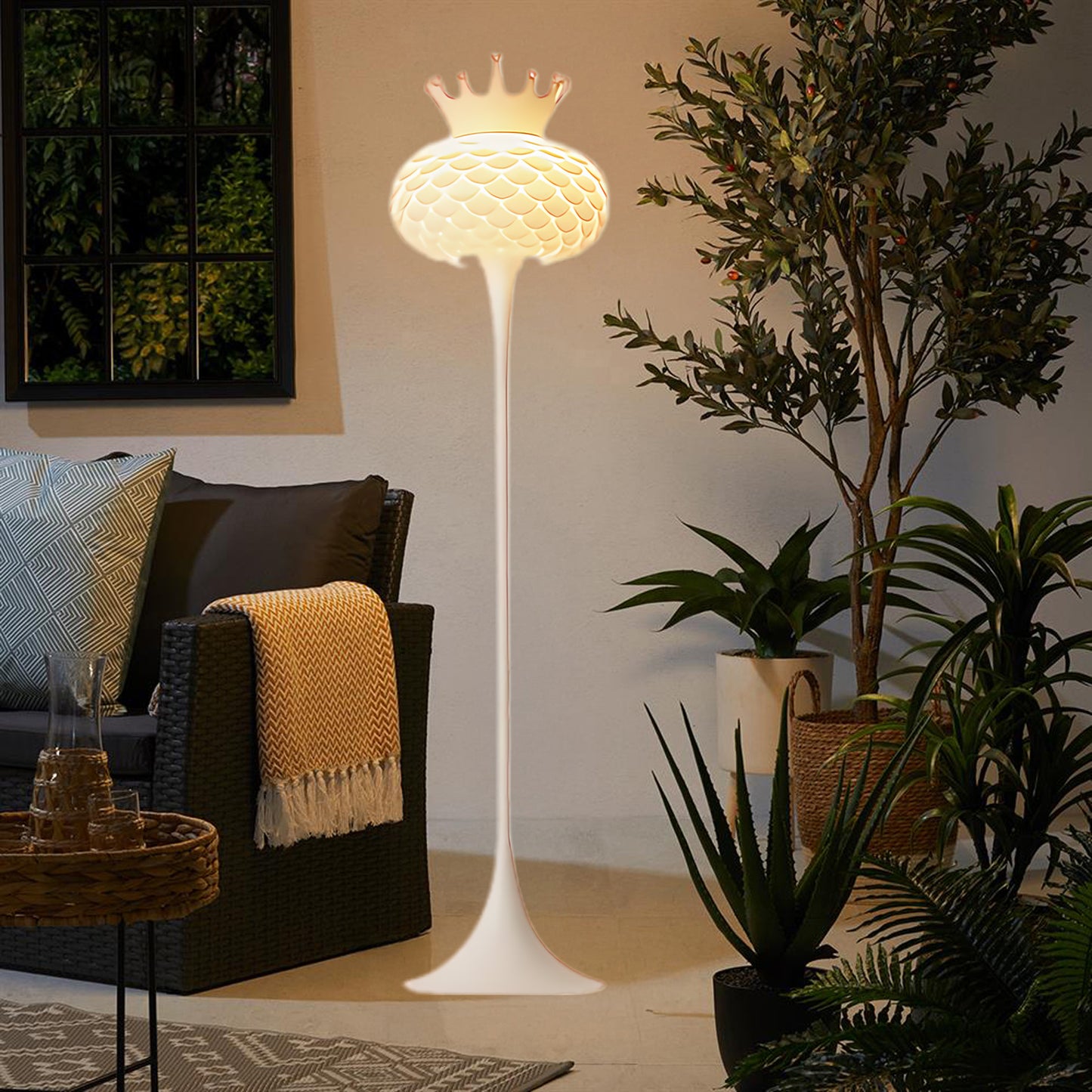 Aluvia Crown Eclectic Metal Floor Lamp