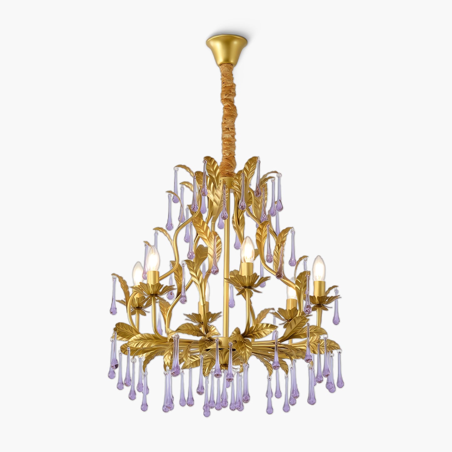 Amethyst Drops Modern Crystal Chandelier