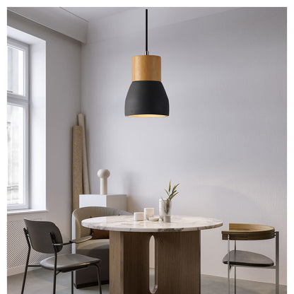 Andenon Cement Art Deco Wood Pendant Light