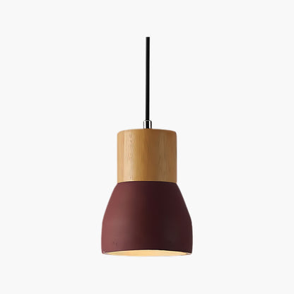 Andenon Cement Art Deco Wood Pendant Light