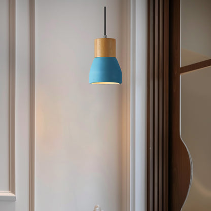 Andenon Cement Art Deco Wood Pendant Light