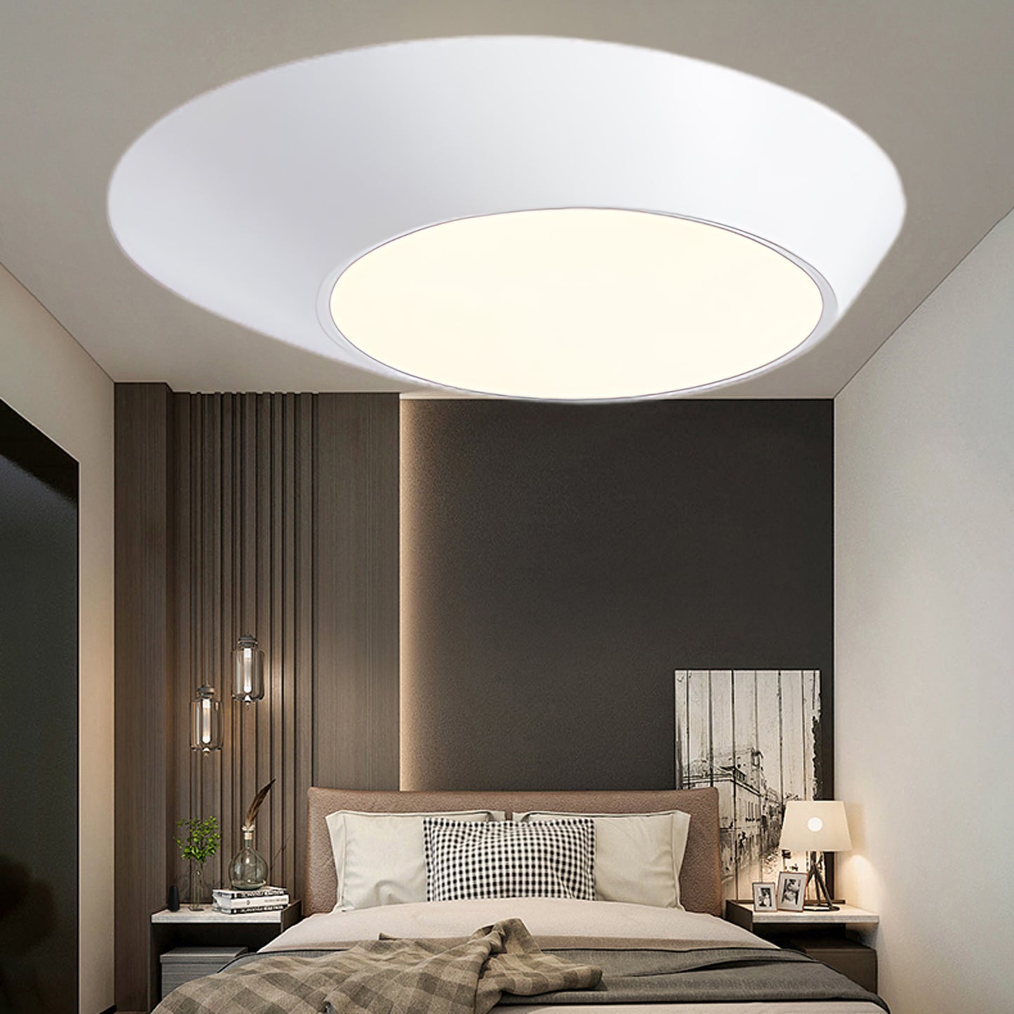 Angled Modern Metal Ceiling Light