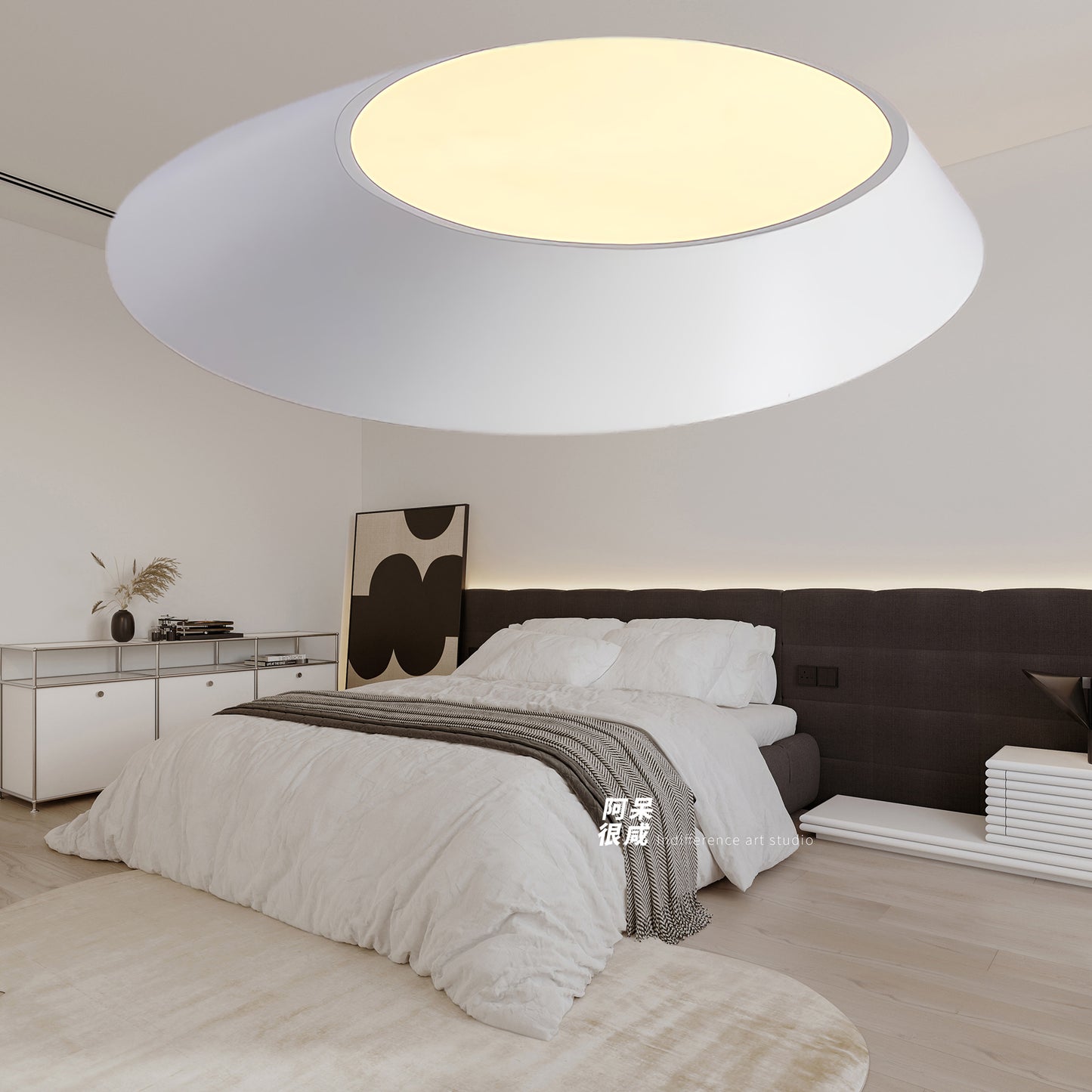 Angled Modern Metal Ceiling Light