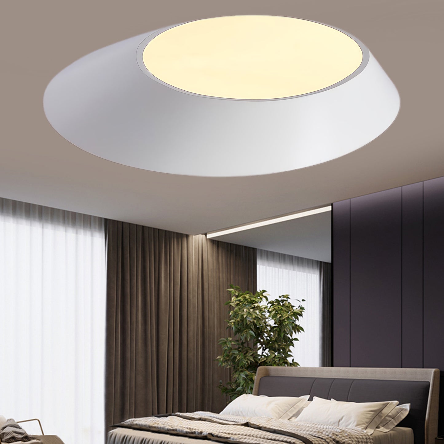 Angled Modern Metal Ceiling Light