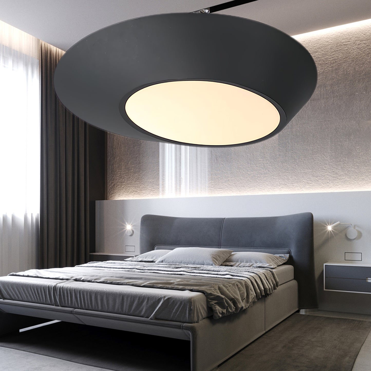 Angled Modern Metal Ceiling Light