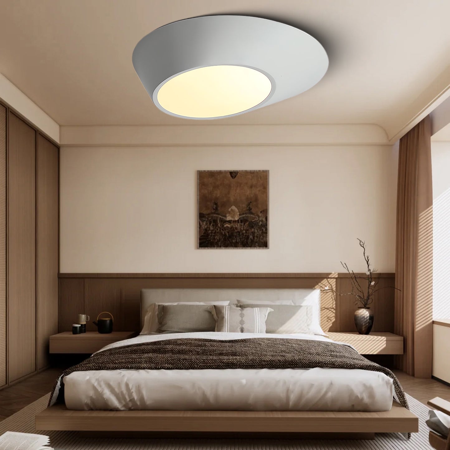 Angled Modern Metal Ceiling Light