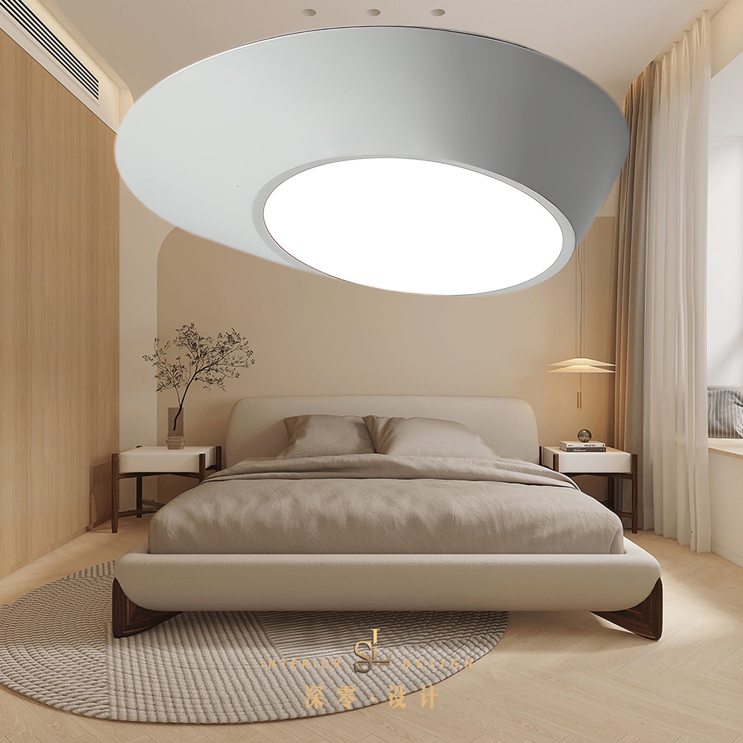 Angled Modern Metal Ceiling Light