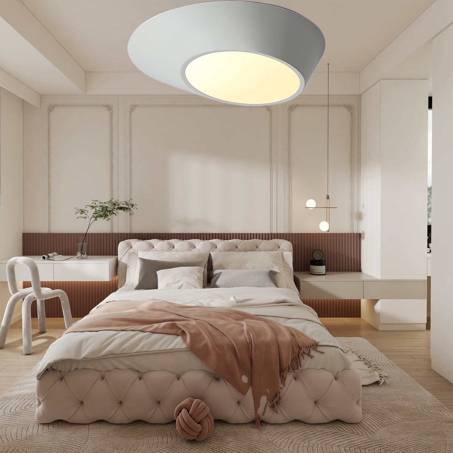 Angled Modern Metal Ceiling Light