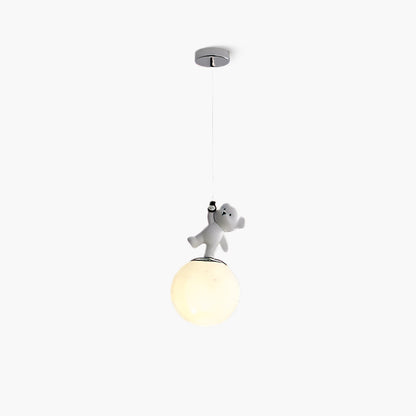 Animal And Moon Eclectic Metal Pendant Light