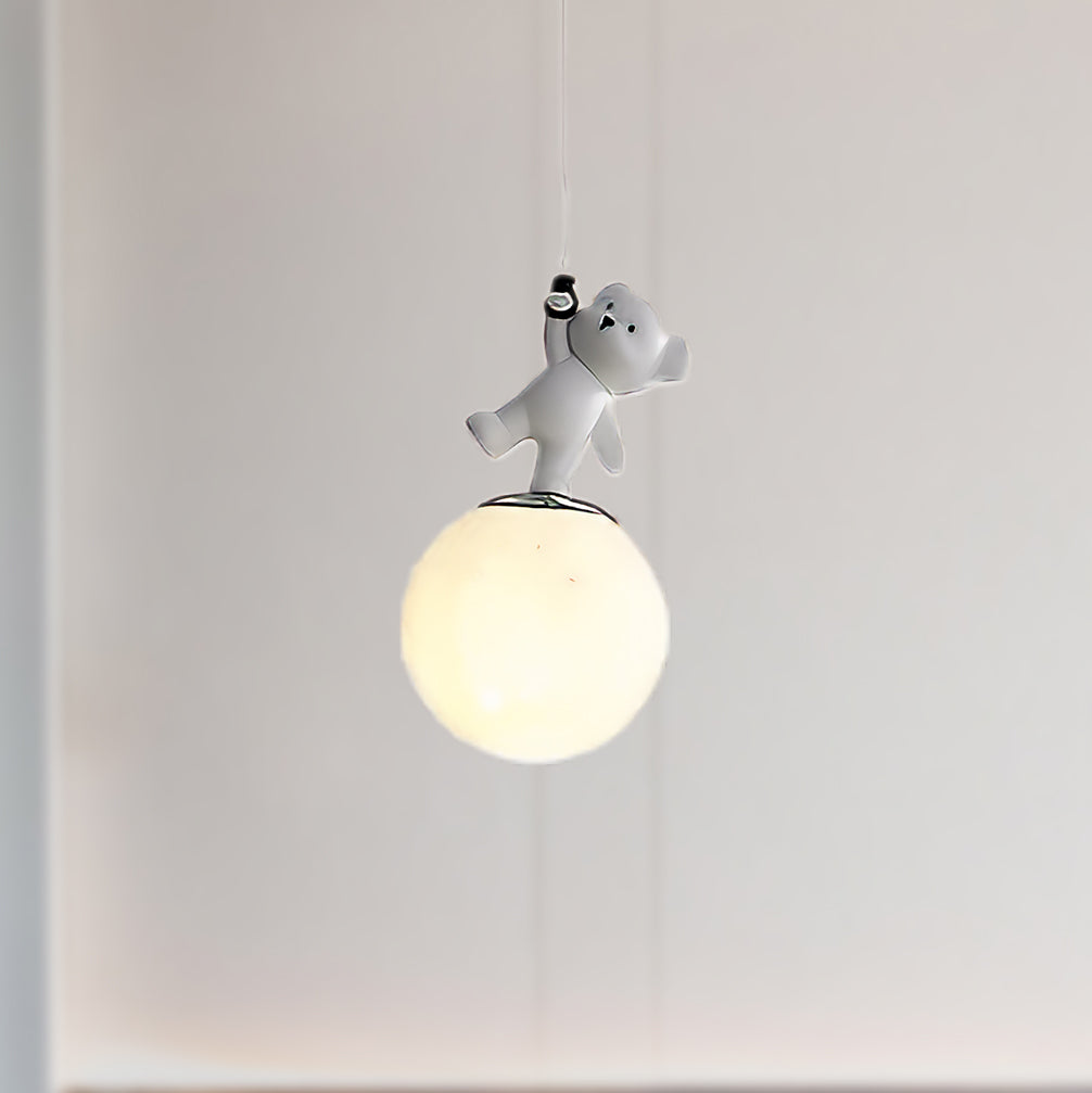 Animal And Moon Eclectic Metal Pendant Light