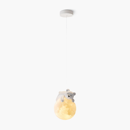 Animal Sleeping Eclectic Metal Pendant Lamp