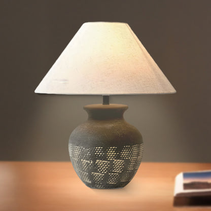 Ansel Ceramic Eclectic Metal Table Lamp