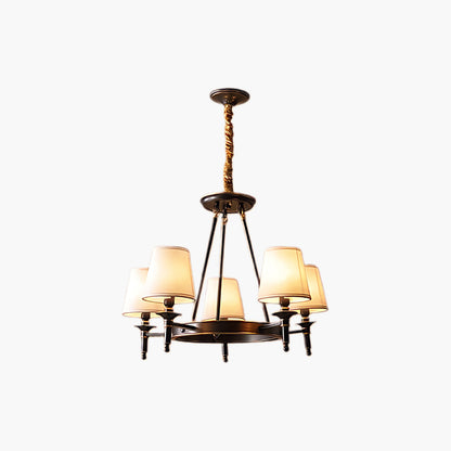 Antique Modern Brass Chandelier