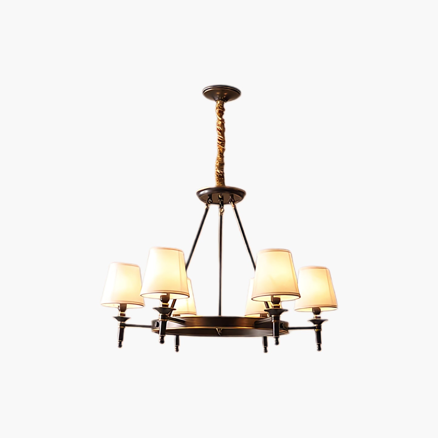 Antique Modern Brass Chandelier