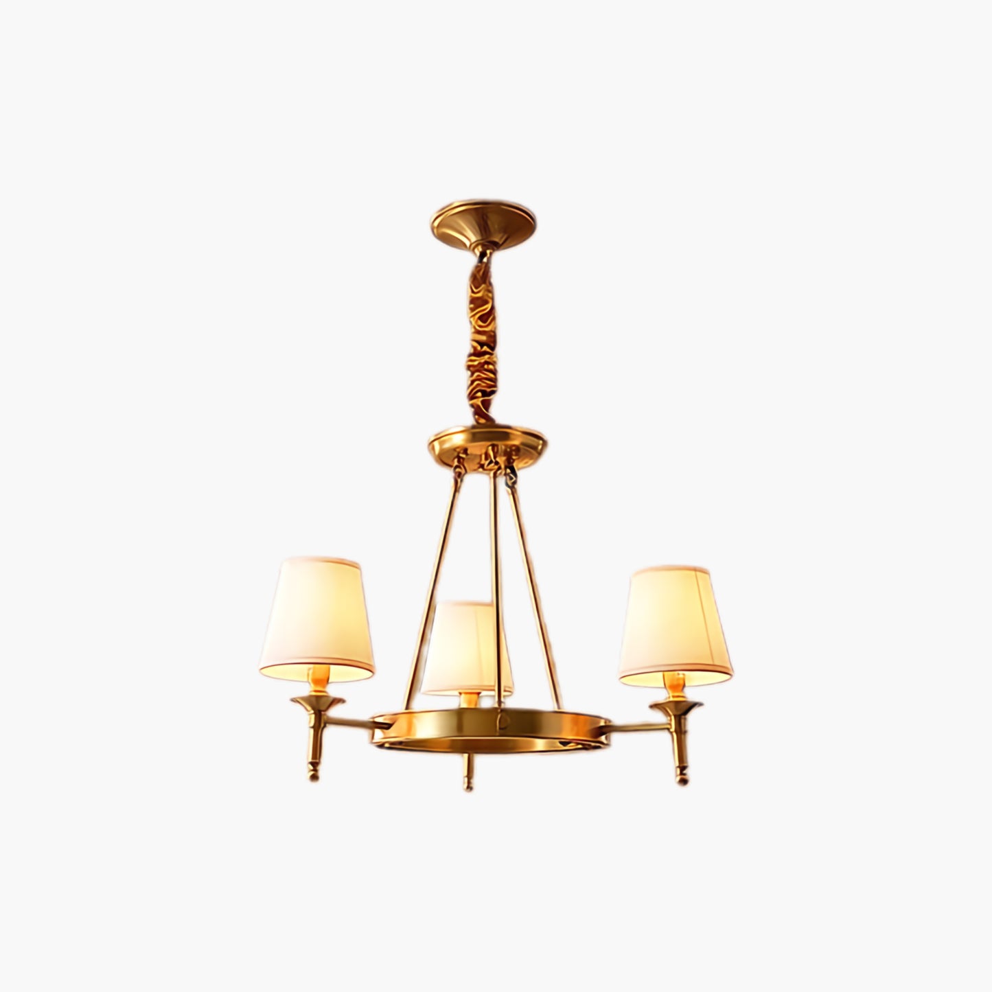 Antique Modern Brass Chandelier