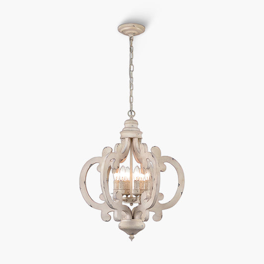 Antique White Style Rustic Metal Chandelier