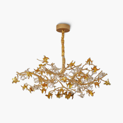 Aosta Brass Branch Luxury Crystal Chandelier