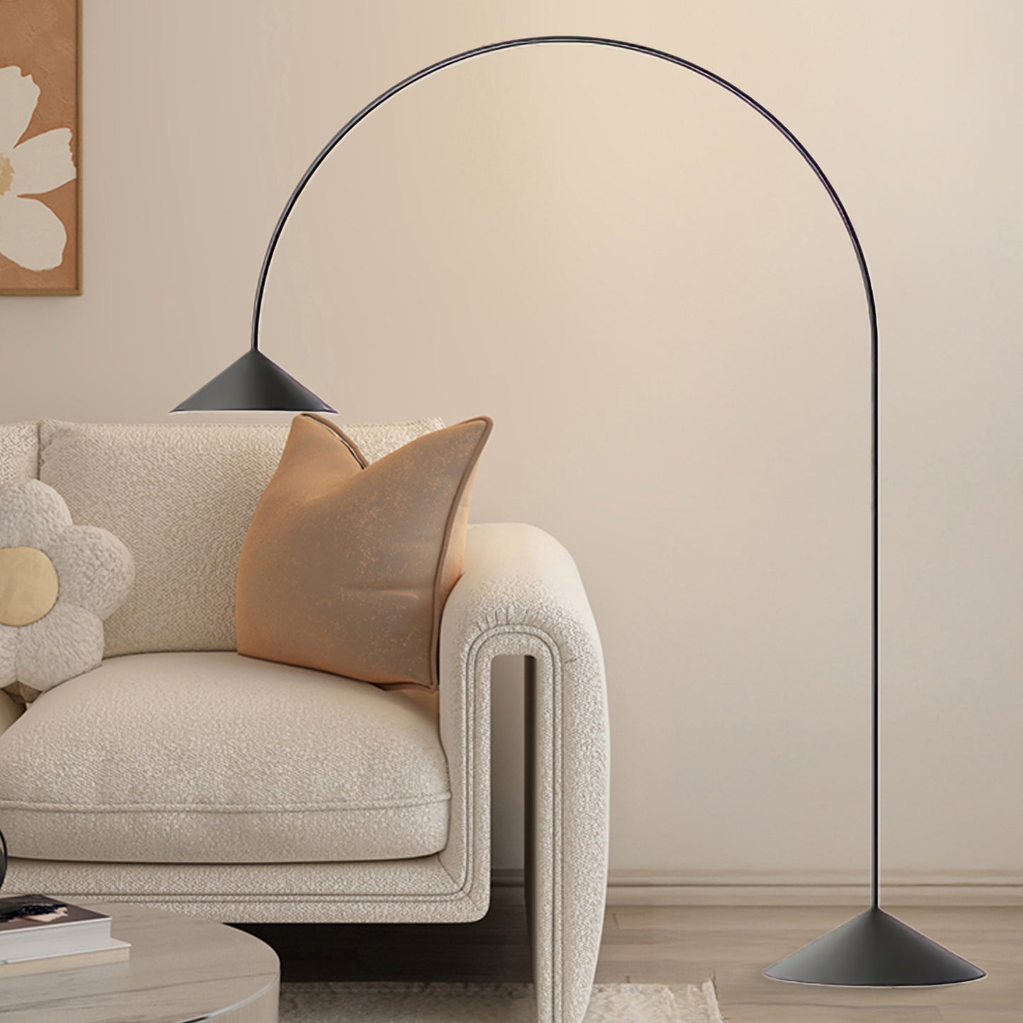 Arc Out Traditional Aluminum Floor Lamp