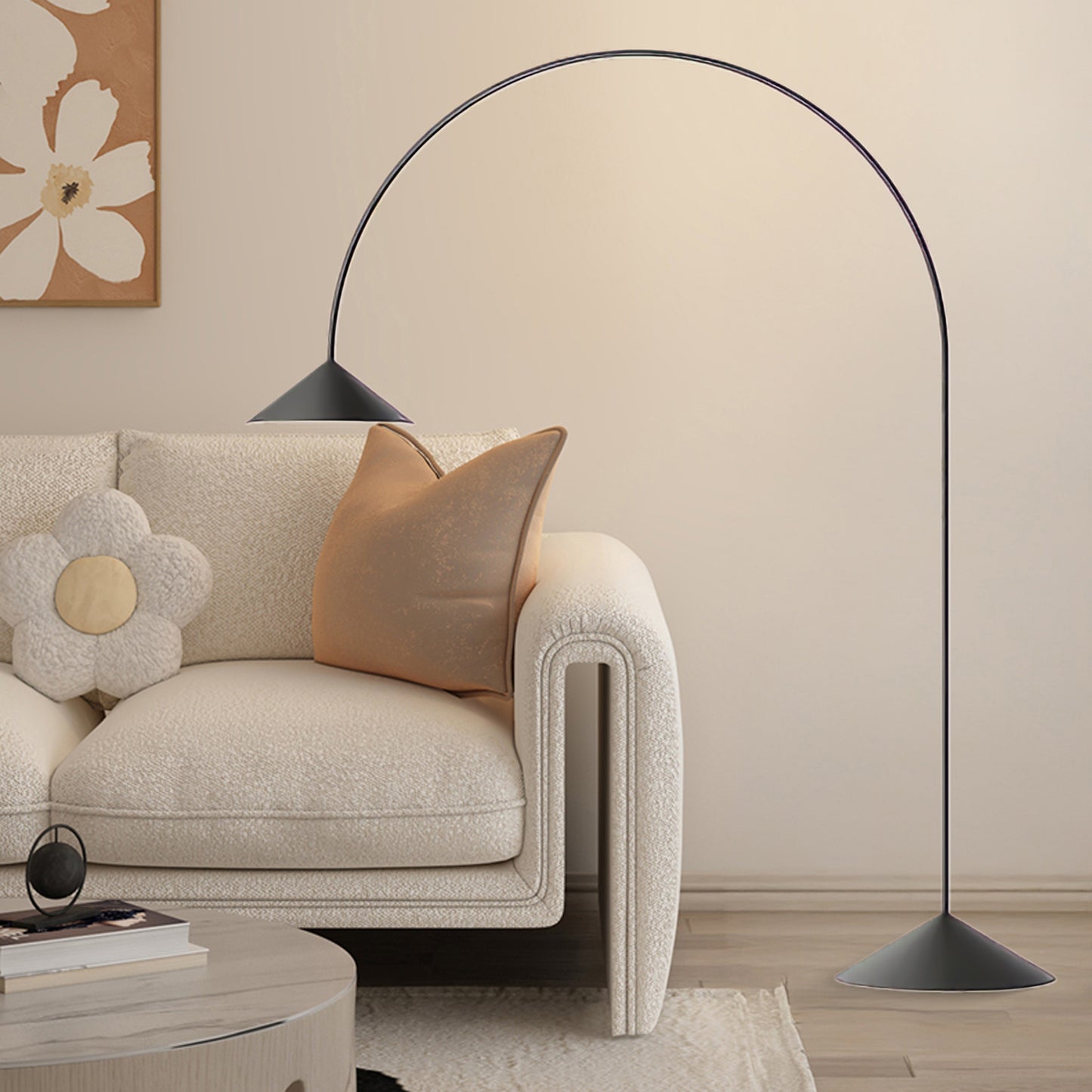 Arc Out Traditional Aluminum Floor Lamp