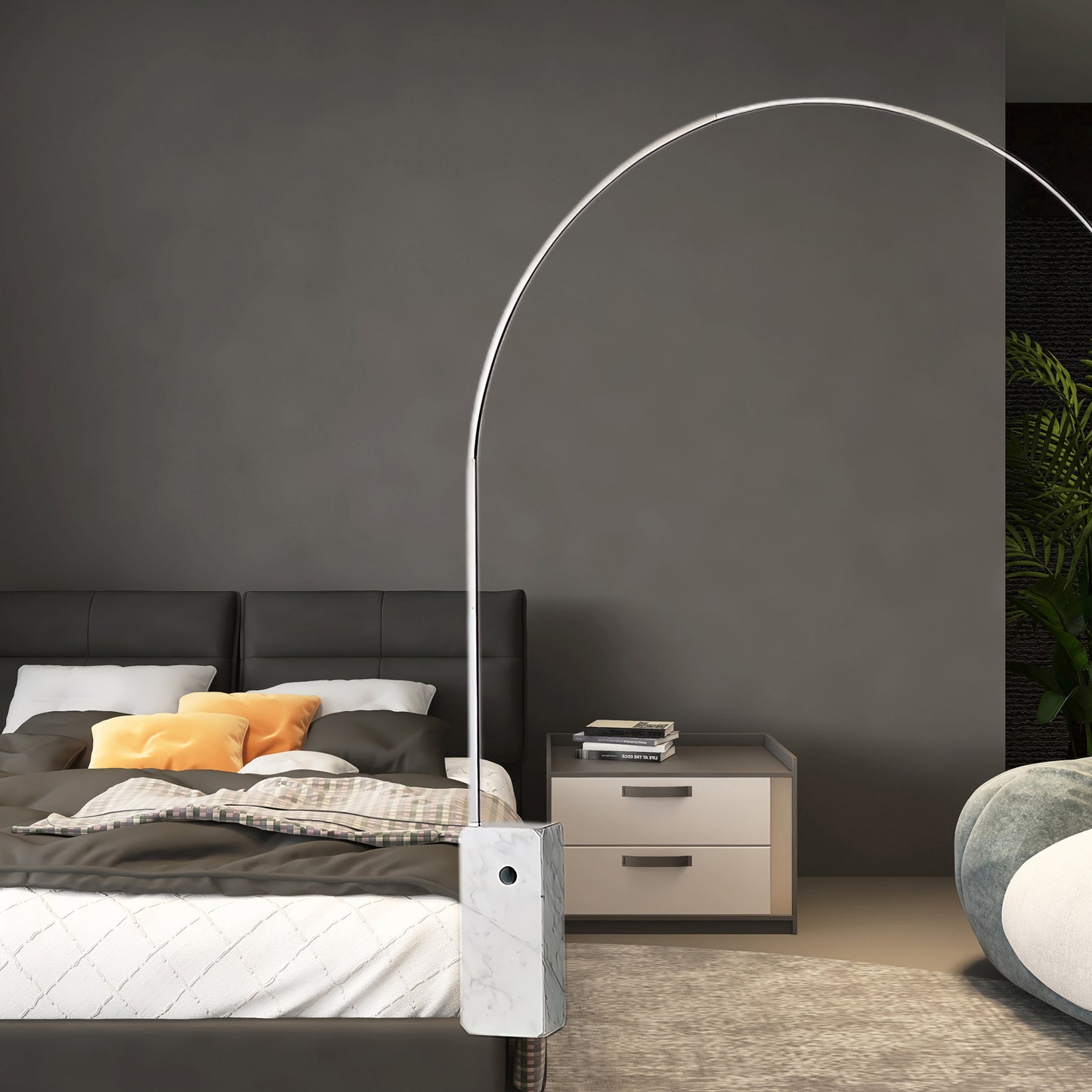 Arcadia Luxe Modern Steel Floor Lamp