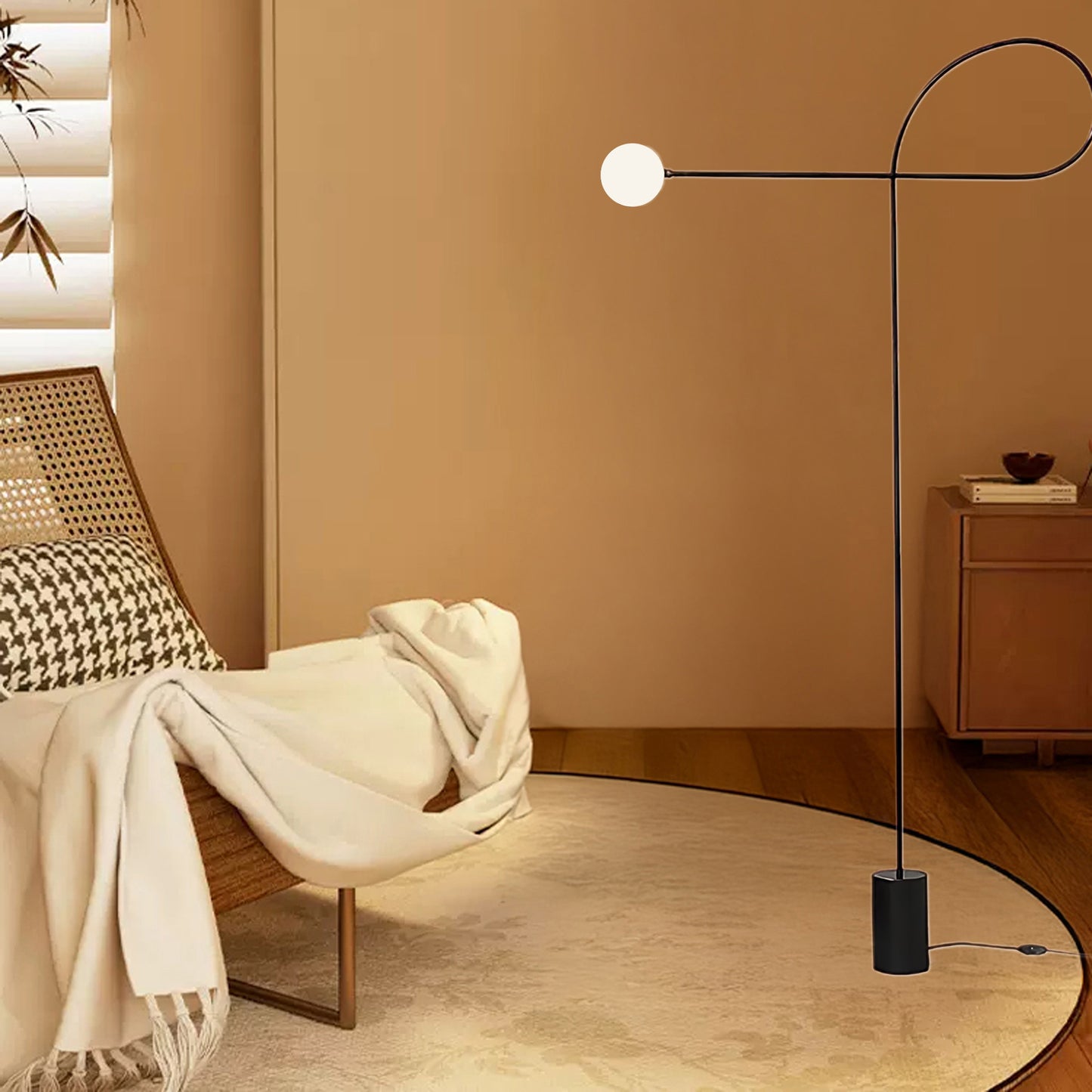 Arcane Orb Minimalist Crystal Floor Lamp