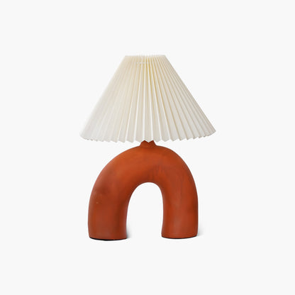 Arched Pleated Classic Metal Table Lamp