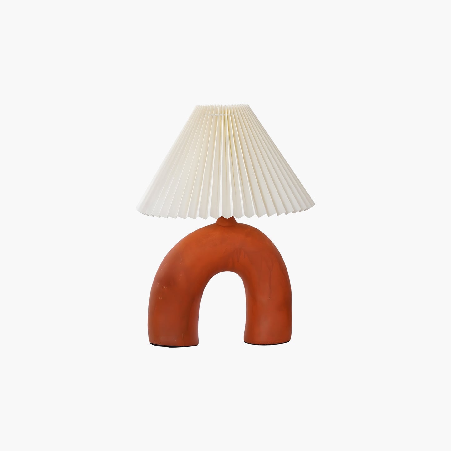 Arched Pleated Classic Metal Table Lamp