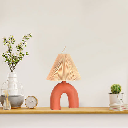 Arched Eclectic Metal Table Lamp