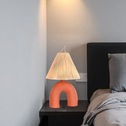 Arched Eclectic Metal Table Lamp