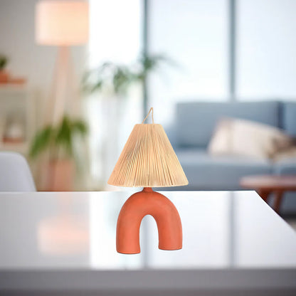 Arched Eclectic Metal Table Lamp