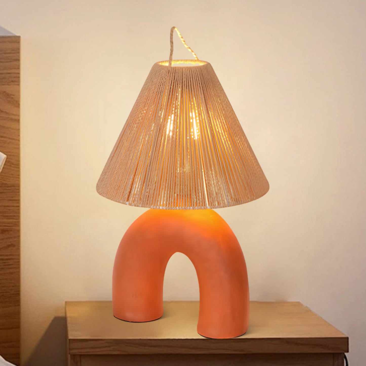 Arched Eclectic Metal Table Lamp