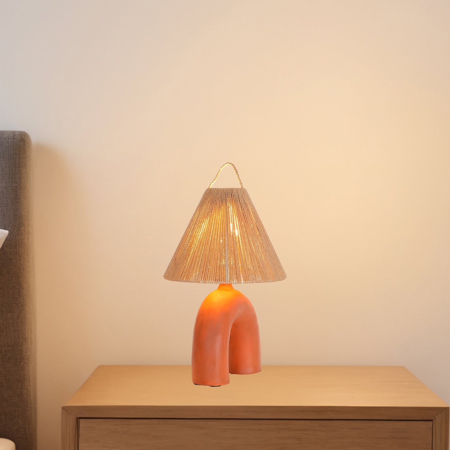 Arched Eclectic Metal Table Lamp